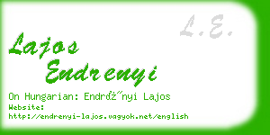 lajos endrenyi business card